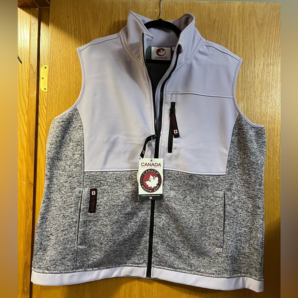 Canada Weather Gear Heather Lavender Fog Vest Womens 2x BNWT